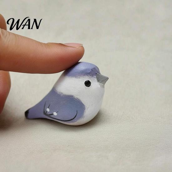 Durable Bird Figurine Handmade Wooden Carving Statue Miniature Wildlife Sculpture for Living Room Office Desktop TV Stand Decor Gifts Lovers