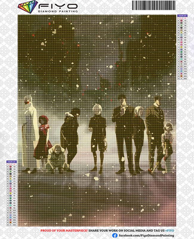 DIY 5D Diamant Malerei Tokyo Ghoul Anime Volle Mosaik Diamant Stickerei Bild Strass Kreuz Stich Kits Wohnkultur cuadros