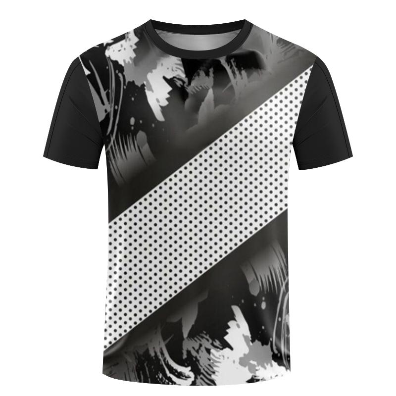 Mens Printed T-shirt Quick Drying And Sweat Absorbing Fitness Wear Womens Tennis Training Wear Badminton Wear Oversized Boys Top