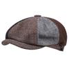 Winter  Caps Men Women Berets Hat Classic Plaid Stripe Beret Cotton Flat Cap British Painter Herringbone Hat  56-60cm