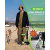 SZHLUX 28" Pooper Scooper, Foldable Dog Pooper Scooper with Unbreakable Material and Durable Spring for Grass and Gravel, Green