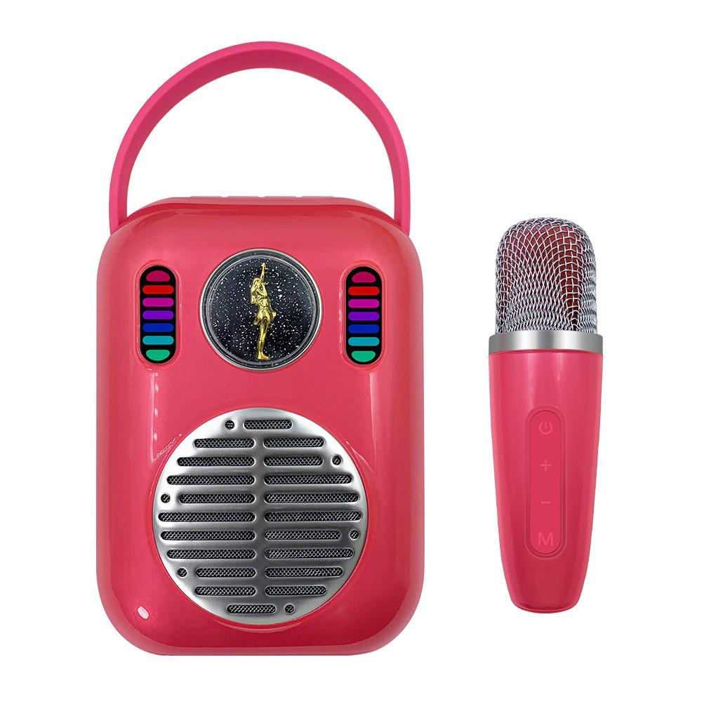 Portable Bluetooth Wireless KTV Speaker and Microphone Set for Outdoor and Home Use