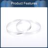 INFINAUTO Hub Centric Rings, 108mm OD X 106.1mm ID, Aluminum Alloy, Silver Tone, 4 Pieces