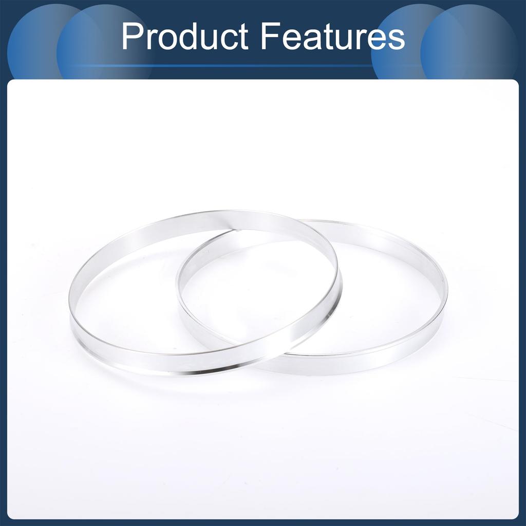 INFINAUTO Hub Centric Rings, 108mm OD X 106.1mm ID, Aluminum Alloy, Silver Tone, 4 Pieces