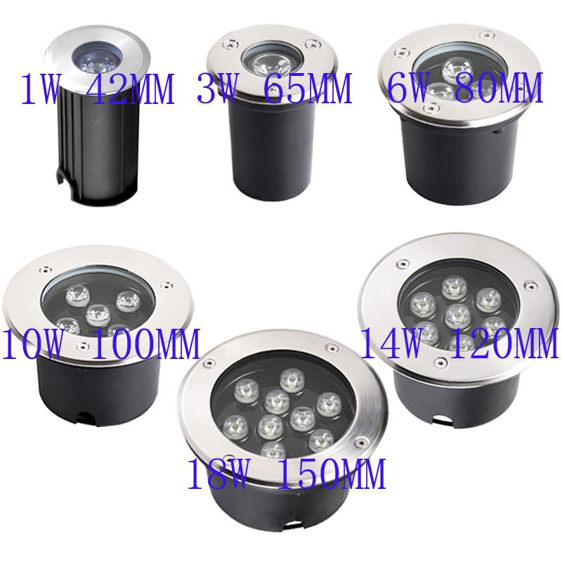 Dimmable Outdoor Lighting 3W 6W 10W 18W Garden Yard Step Stairs Floor Deck LED Recessed Inground Lamps LED Underground Spotlight