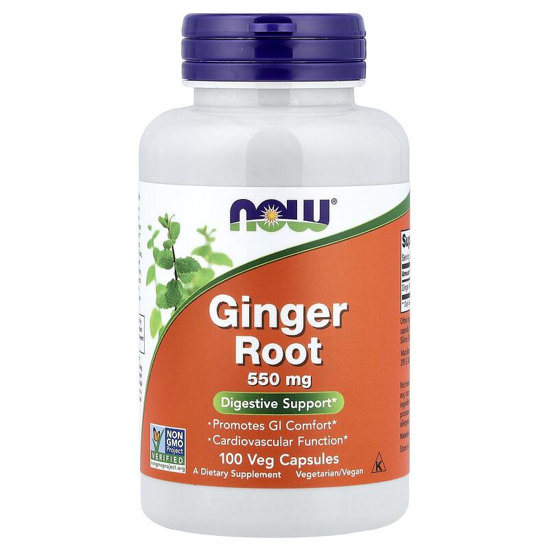 Ginger Root, 550 Mg, 100 Veg Capsules