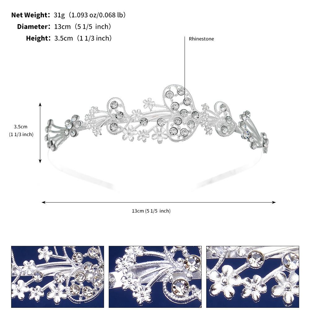 

Korean new hair accessories metal headband for women s daily versatile diamond-encrusted hair hole cute rose flower love butterfly headband