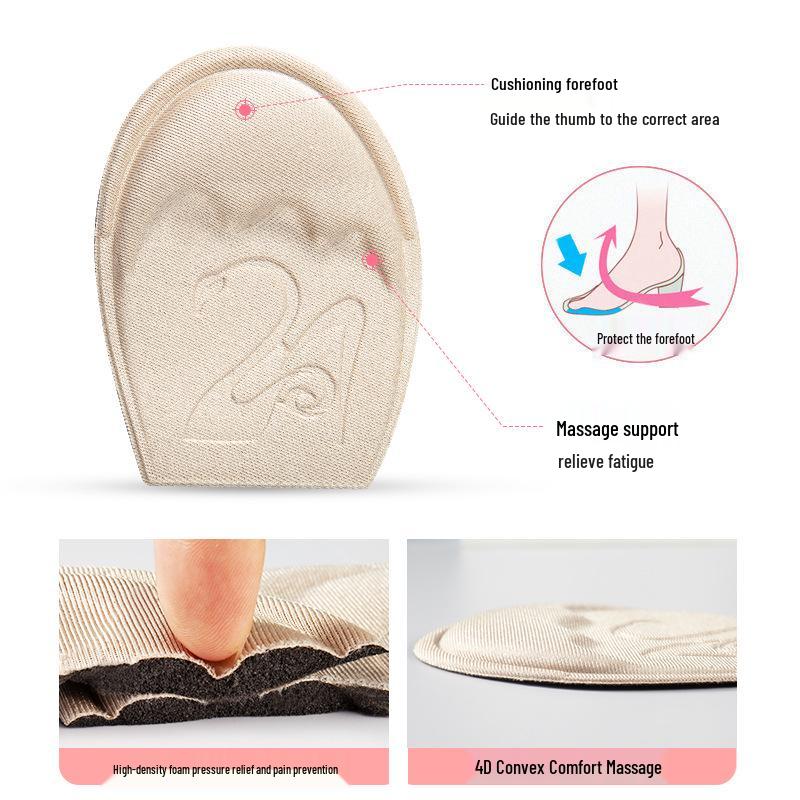 Women's Anti-Slip Forefoot Cushion Pads for High Heels