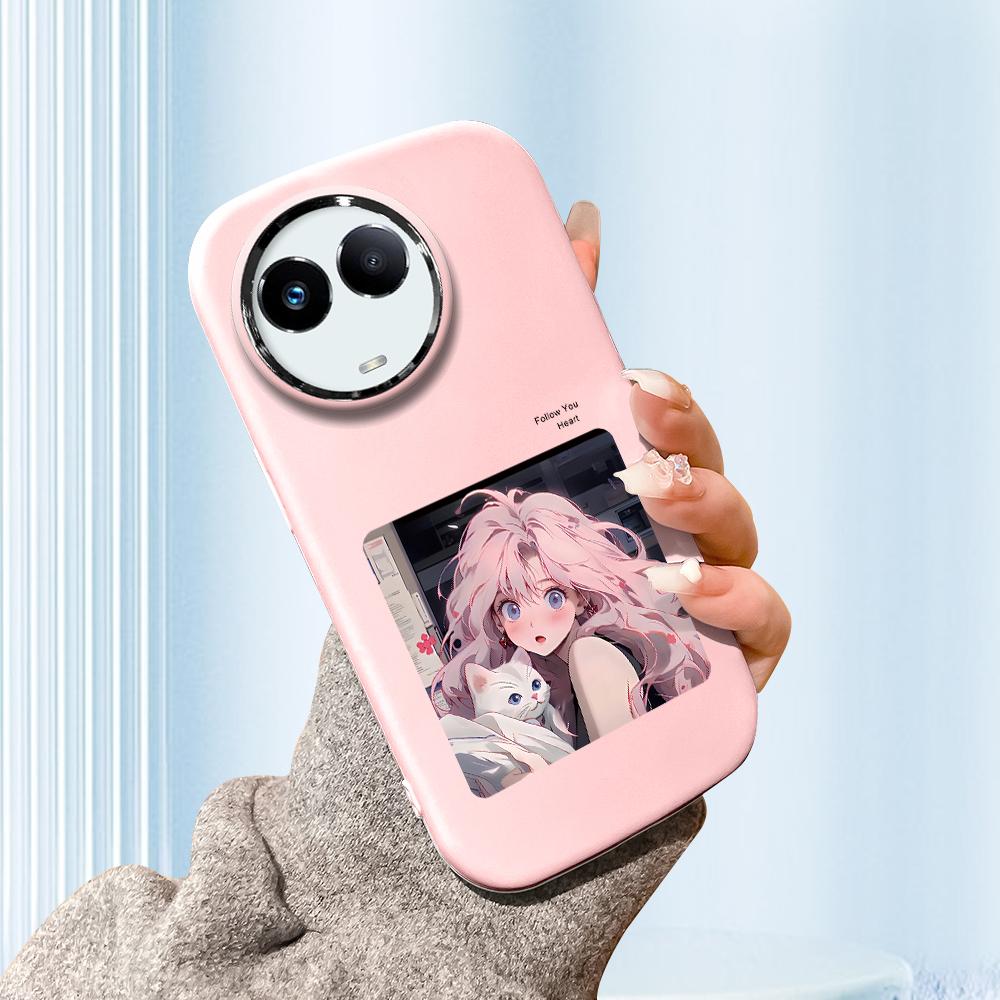 

Одноколірний сріблястий край Об’єктив Жирний корпус М’який ТПУ рідкий силіконовий чохол Протиударний чохол для телефону для OPPO Reno Realme OnePlus OPPO A3 4G рожевий