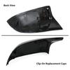 2x Glossy Black Rear View Side Mirror Cover Cap For BMW F15 F16 X5 X6 2014-2018