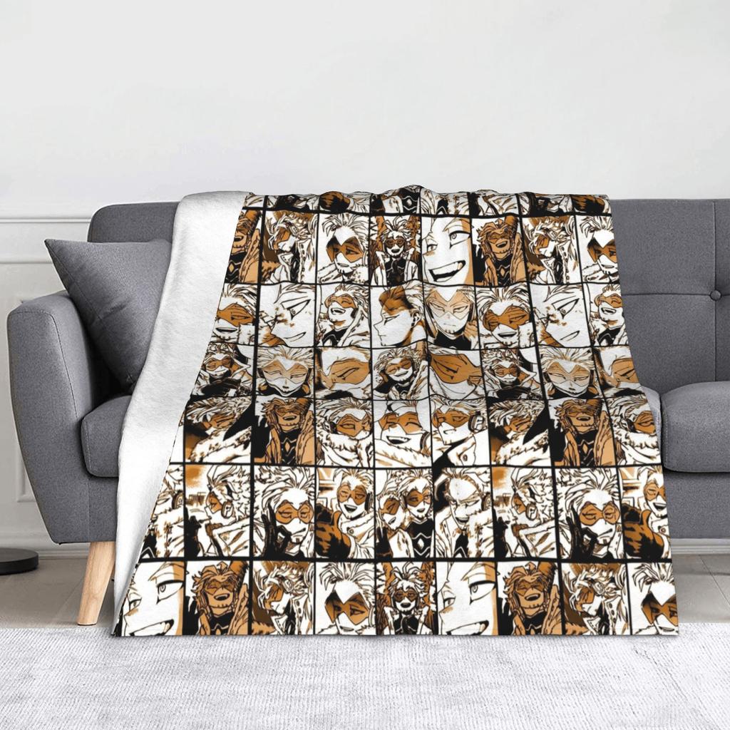 Tamaki Amajiki Collage My Hero Academia Blankets Flannel  Winter  Multi-function Warm Throw Blankets for Sofa Bedroom Quilt