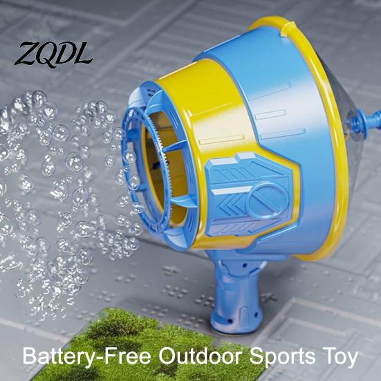 Batterieloser Outdoor-Sportspielzeug-Luftkanone für Kinder, Handgehaltener angetriebener Seifenblasen-Bläser mit 10 automatischen Nachfüllungen für Kinder, Streich Wissenschaftsexperiment