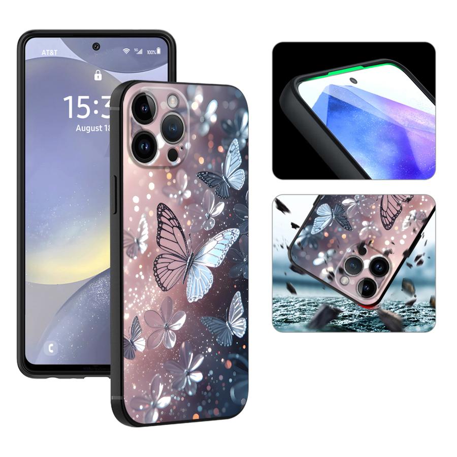 Funda Phone Cover Phone Case for Apple iPhone 17 Pro Max 15 Pro 7 8 17e 12 Air 16 XR XS MAX 14 13 11 Creative Cartoon Butterfly