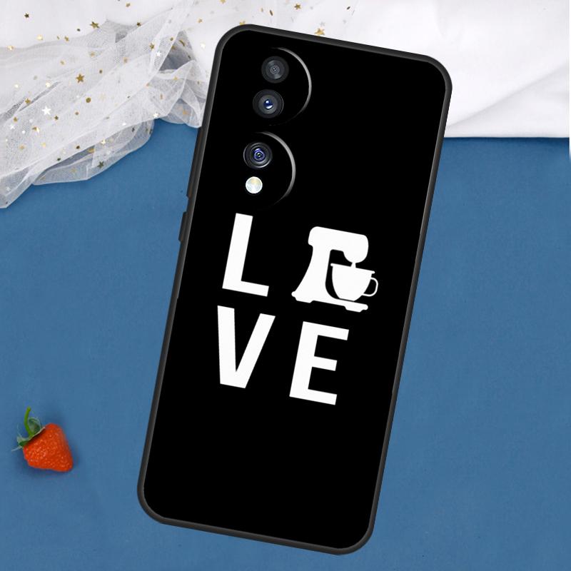 Love Baking Chef Knife Case For Honor Magic 8 7 5 6 Pro 200 400 50 70 90 Lite Win RT X8c X8b X9a X9b X9c X9d Cover