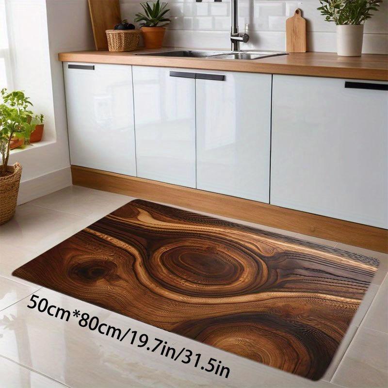 1Pcs Anti Fatigue Kitchen Rugs,  Luxury Wood Grain Print Waterproof Non-Slip Thick Cushioned Kitchen Mat Heavy Duty Comfort Standing Mat for Kitchen