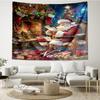 Custom Name Christmas Santa Claus Print Tapestry, Backdrop, Easy Setup, Ideal for Bedroom, Office & Living Room, with Aesthetic Wall Hanging Decor.