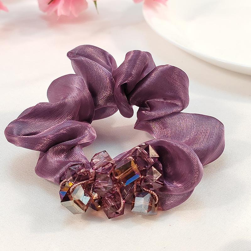 Eugen Yarn Large Intestine Hair Band, Actress Premium Sense Hair Rope, Disc Hair, Ball Head Jewelry, Head Flower Headdress.
