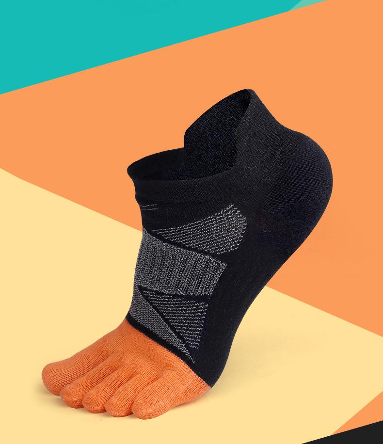 Chaussettes d'été de sport à cinq doigts en coton pour hommes et femmes - Courtes, fines, parfaites pour la course à pied, le fitness, le football et le basketball.