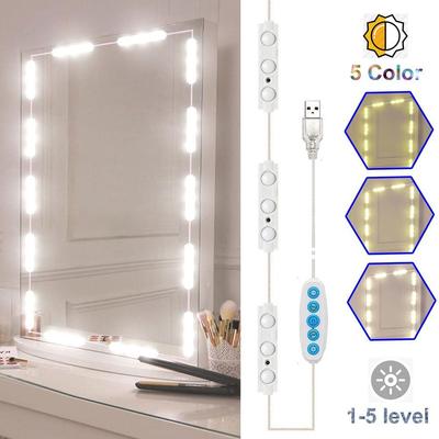 Lumière Miroir LED Dimmable Éclairage Miroir avec 45 LED Lumière Maquillage DIY pour Coiffeuse USB