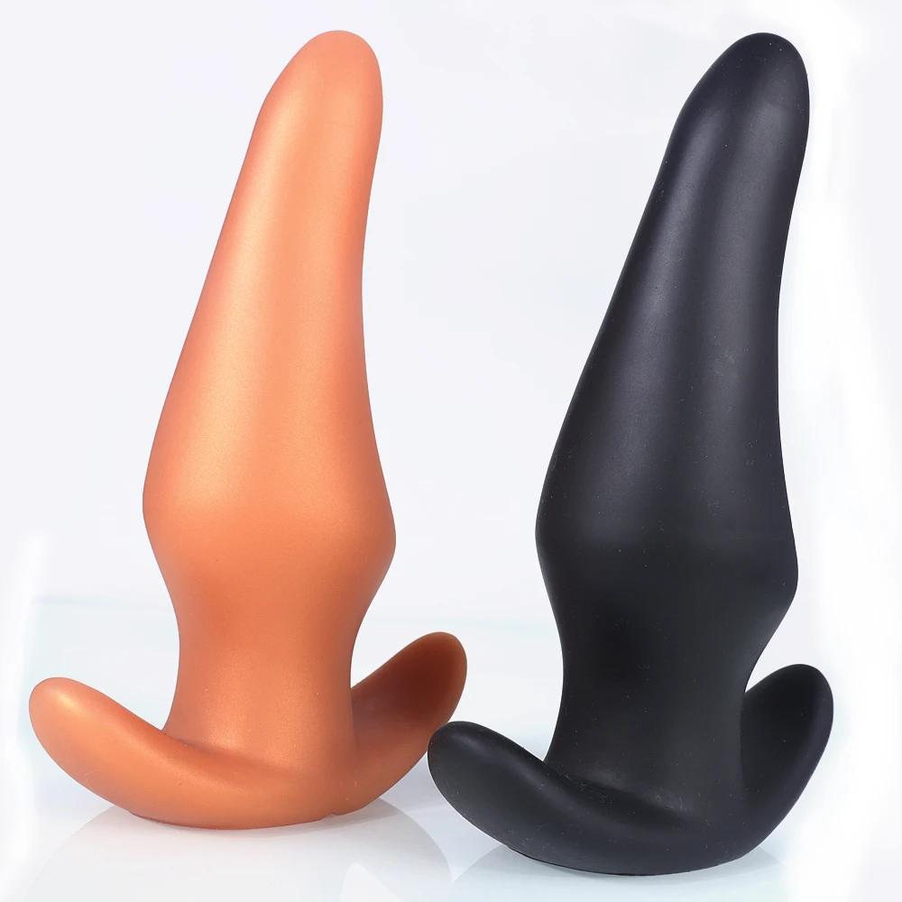 Wearable Anti Drop Soft Anal Plugs Prostate Massage Liquid Silicone Huge Butt Plug Anal Training Comfortable To Wear Butt Plug