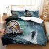 Red Jurassic Park Bedding Set Cartoon Home Textiles For Kids Bed Set Comforter Cover Bedroom Set Queen Dinosaur Duvet Cover