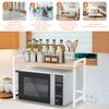 Expandable Microwave Rack Stand Heavy Duty Microwave Storage Stand Multi-Function Over Microwave Shelf for Kitchen Countertop