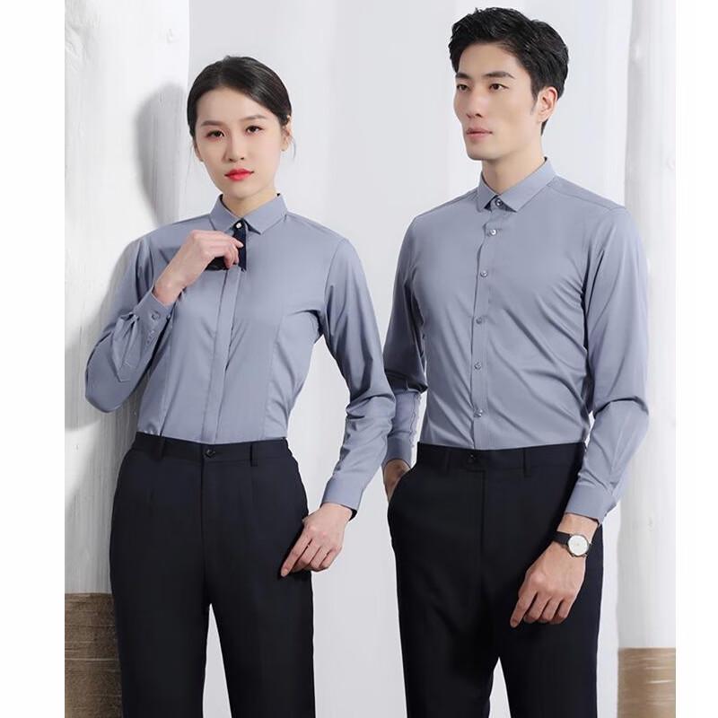 Fengxun Women s Long-Sleeve Non-Iron Business Shirt 38