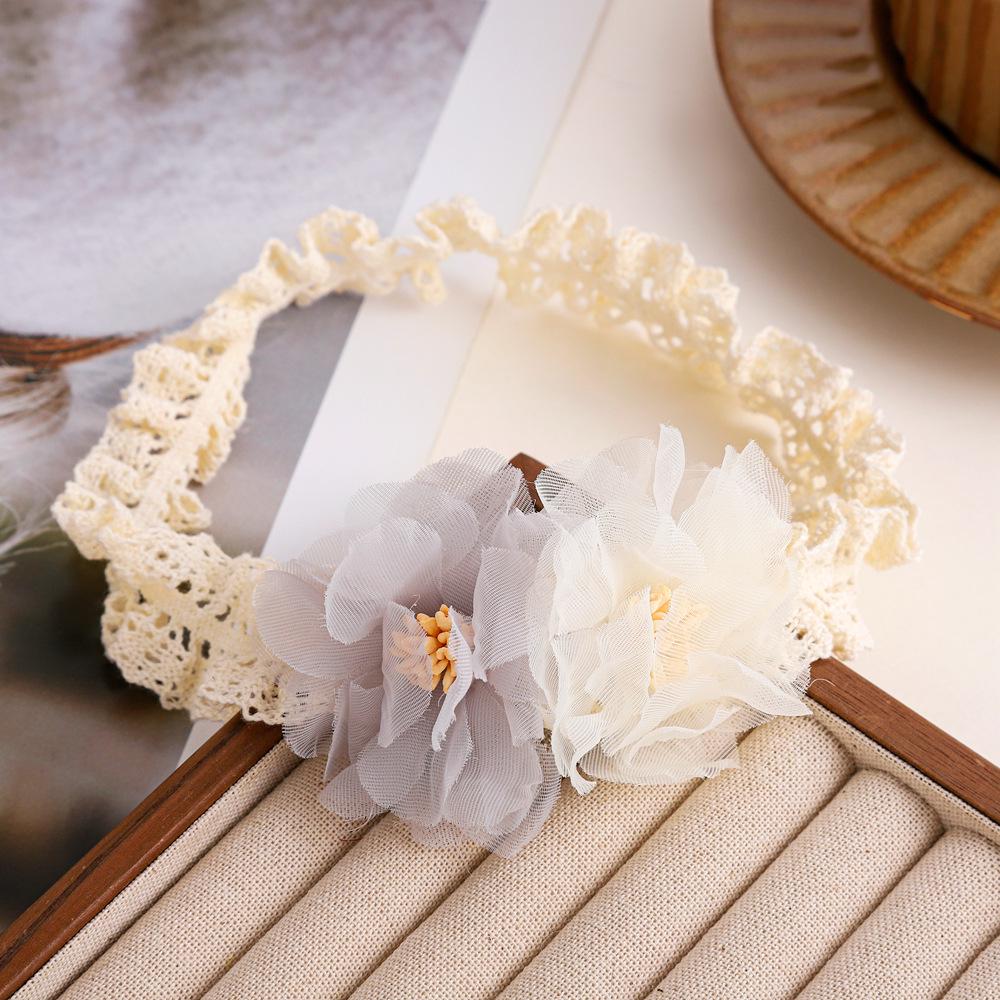 Korean Style Mesh Flower Baby Headband - Children's Princess Headdress for Birthdays and Photos
