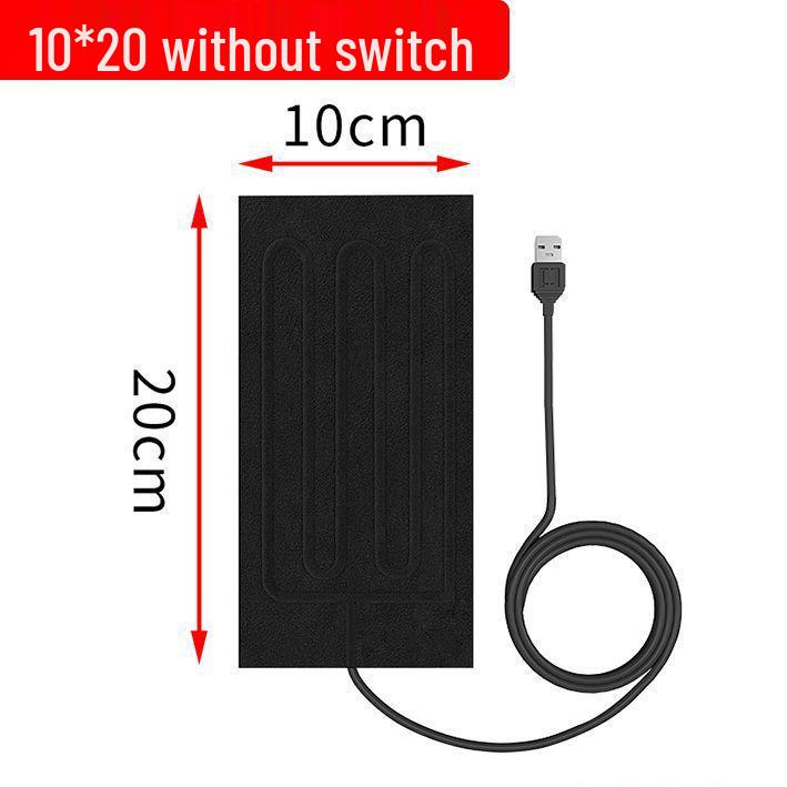 USB Heated Clothing: DIY 5-in-1 Carbon Fiber Heating Pads with Three-Level Temperature Control, Waterproof Electric Heating Film (5V)