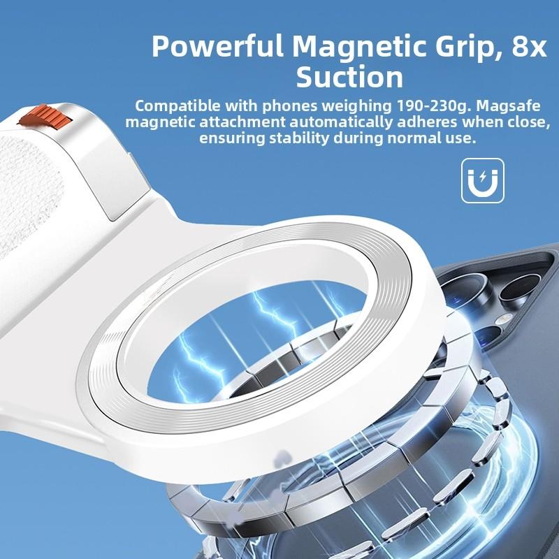 Fun Shot Magnetic Phone Camera Grip for iPhone Magsafe & Android with Detachable Charge Wireless Shutter Remote 1/4" Tripod Screw