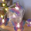LED Solar Butterfly Fairy Lights String Outdoor Fairy Lamp Room Curtain Light for Girls Birthday Wedding Party Garden Decoration