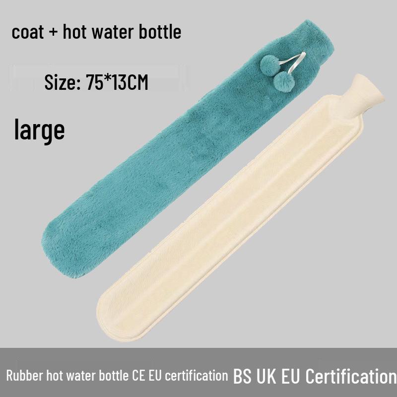 Explosion-Proof Hot Water Bottle: Rubber Design for Stomach and Feet, Long-Lasting Warmth