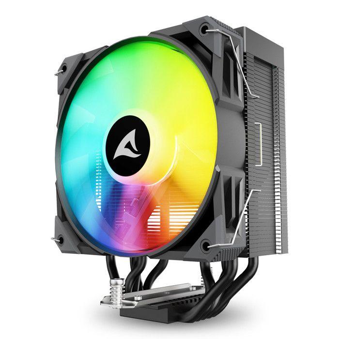 Sharkoon A50 Raffreddatore d'Aria CPU RGB 12cm 230W TDP per AMD e Intel
