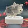 3D Acrylic Night Light: Creative Three-Color Table Lamp for Bedroom and Gifts