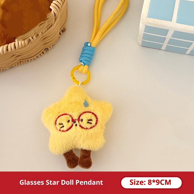 Niedlicher Kreativer Plüsch Stern Puppen Anhänger Schlüsselanhänger Kawaii Plüsch Stoffpuppen Anhänger Rucksack Handtasche Autodekoration Anhänger Geschenke