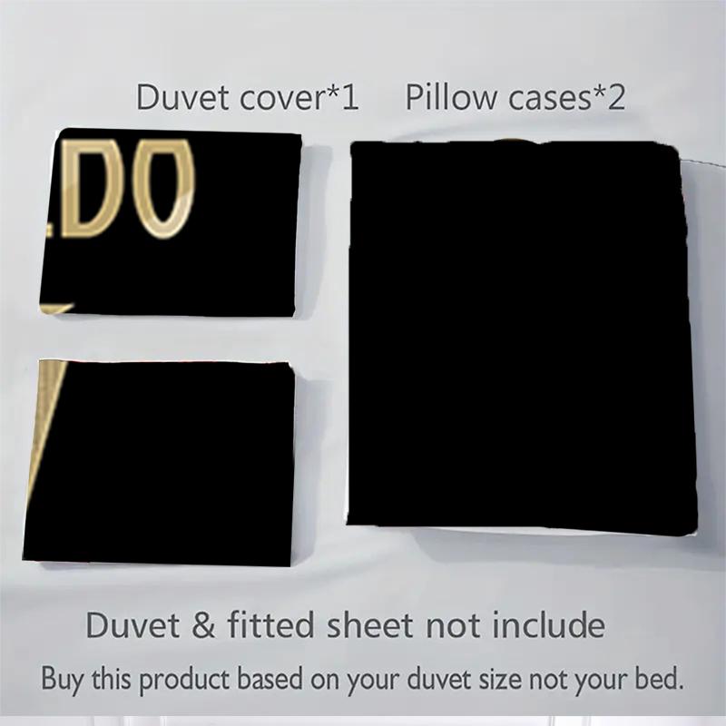 3Pcs Ronaldo'S Golden Number Seven Bedding Sets For All Sizes New 3D Printed Bed Cover Comforter Duvet Cover Pillowcase Bedroom Decoration