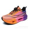Winter velvet thickened cold-proof and warm large cotton shoes parent-child rotating buckle cushioning rebound sports running shoes
