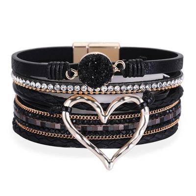European & American Bohemian Multi-Layer Love Bracelet – Fashion Jewelry Gift for Girls