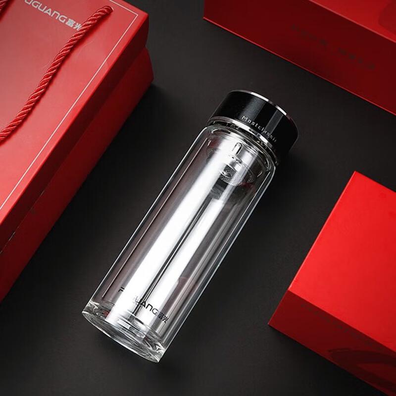 Fuguang Mingcheng Double-Layer Glass Tea Infuser Bottle