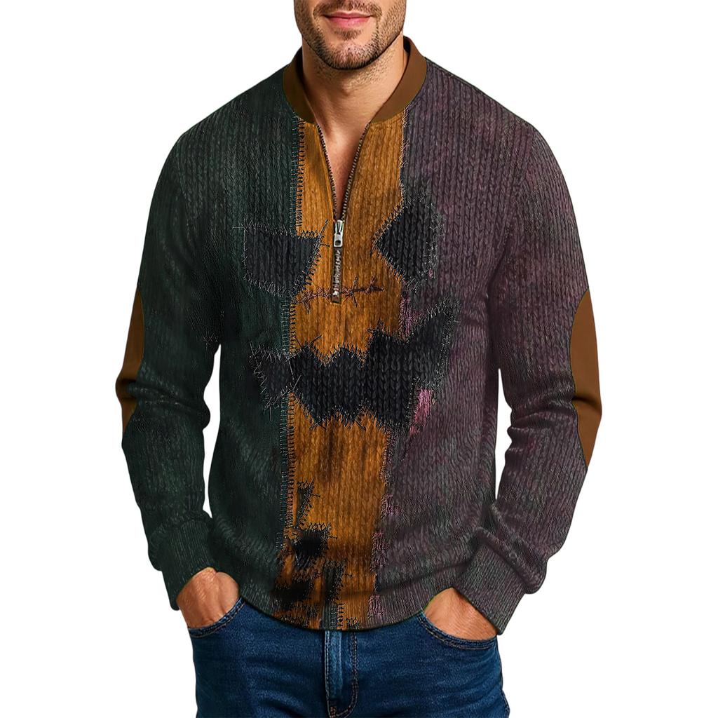 Men'S Outdoor Zipper Long Sleeved Sportswear Casual Sweatshirt