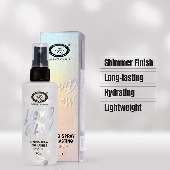 Fashion Colour Liquid Glow Setting Spray For Makeup Long Lasting (100ml) | Natural Dewy Finish | Keeps Makeup Intact | Hydrates (MF09A, 100ML)