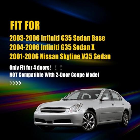 Smoked White Front LED Side Marker Light for 2003-2006 Infiniti G35 Sedan 4-door