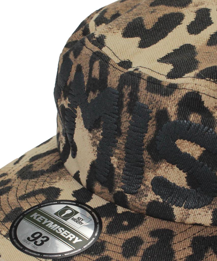 KEYMISERY Whisper Pillbox Cap (Leopard)