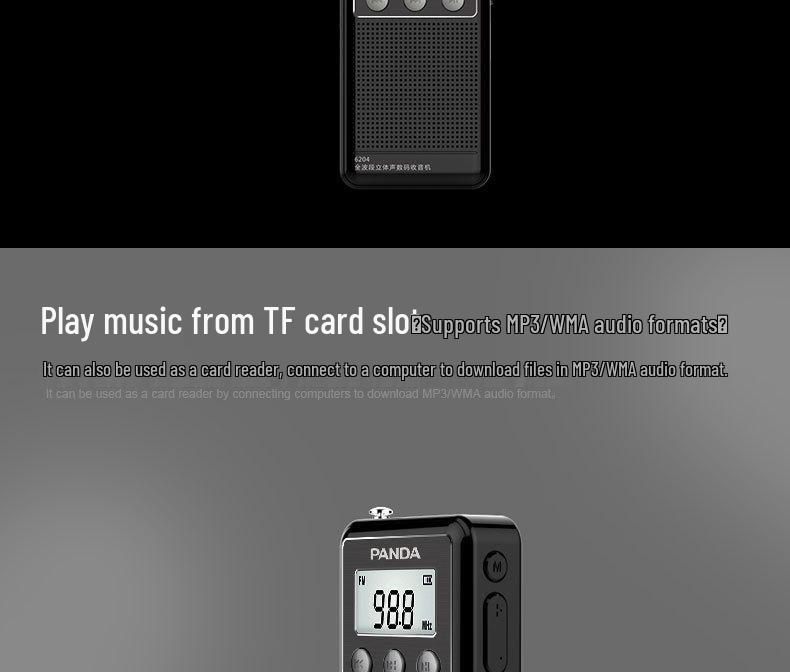 Panda6204 Mini Full Band Portable Radio Player
