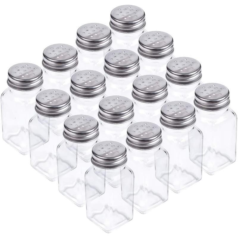 16 Pack 3oz Clear Salt and Pepper Shakers Glass Set Classic Design прозрачный