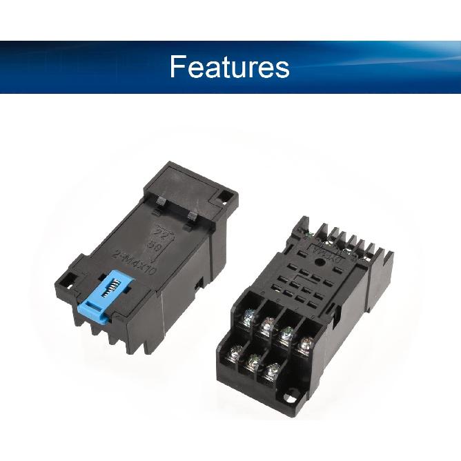 Heyiarbeit 5Pcs PYF14A 14-Pin DIN Rail Mounted Power Relay Socket Base Holder for H3Y-4 Relay