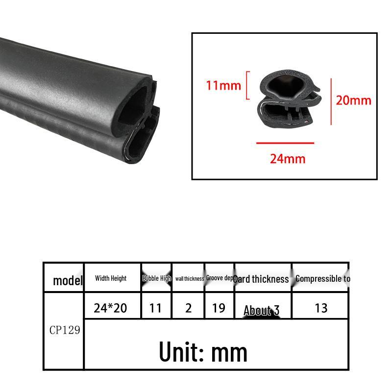 High-Temperature Resistant U-Shaped Rubber Sealing Strip for Dustproofing Electrical Cabinets and Car Doors