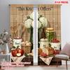 2pcs 2D Flat Printing Drapes Kitchen Food Love Joy Fabric Without Electricity 0 for Wall Art Party Decoration