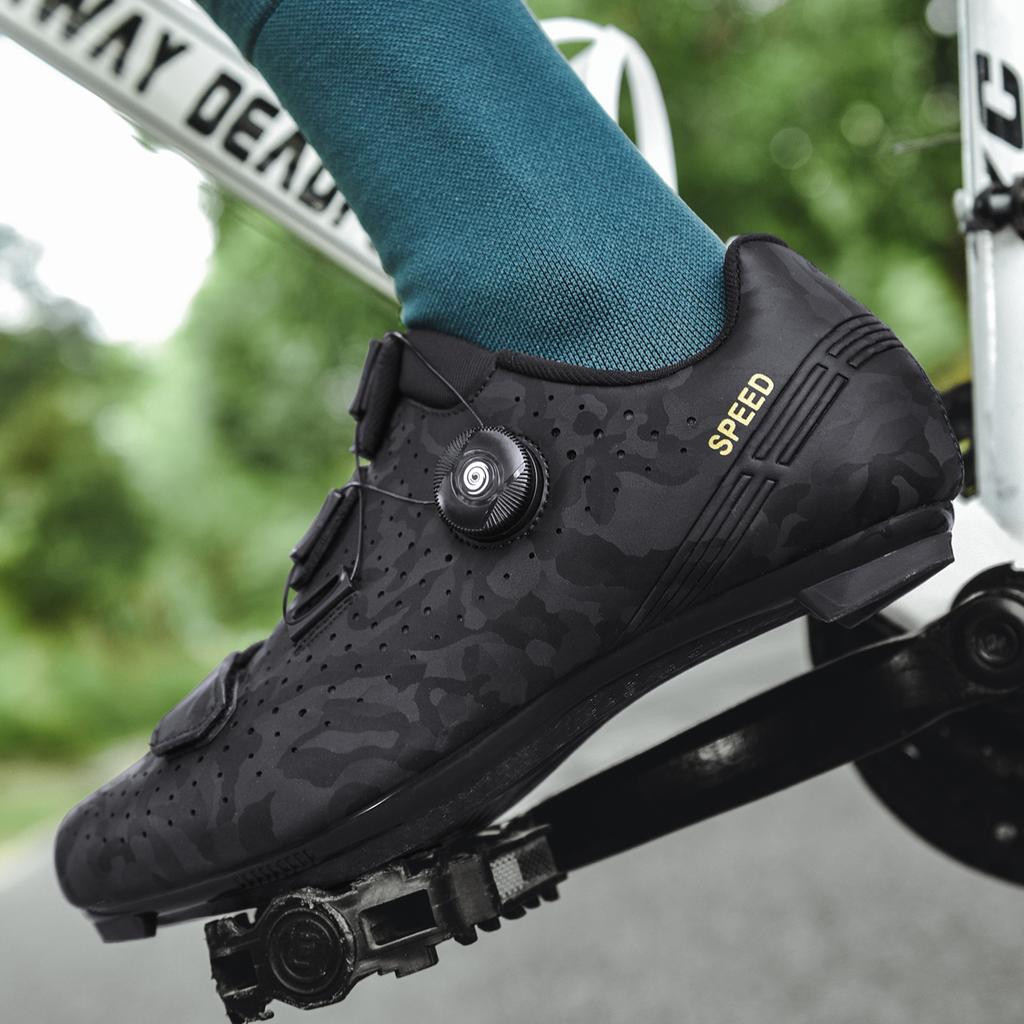 New Road Mountain Lock Shoes Outdoor Sports Unlocked Cycling Shoes Men's and Women's Hard-soled Spinning Shoes Cycling Shoes