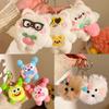 Funny Sausage Mouth Hair Ball Keychains Plush Doll Pendant Key Ring Charms Backpack Car Decor Bag Pendant Accessories